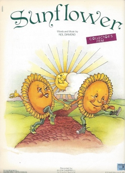 Picture of Sunflower, Neil Diamond, recorded by Glen Campbell, sheet music