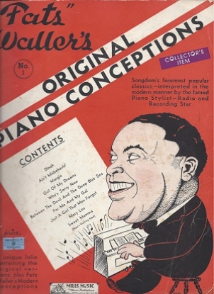 Picture of Fats Waller, Original Piano Conceptions No. 1, piano solo, sheet music folio