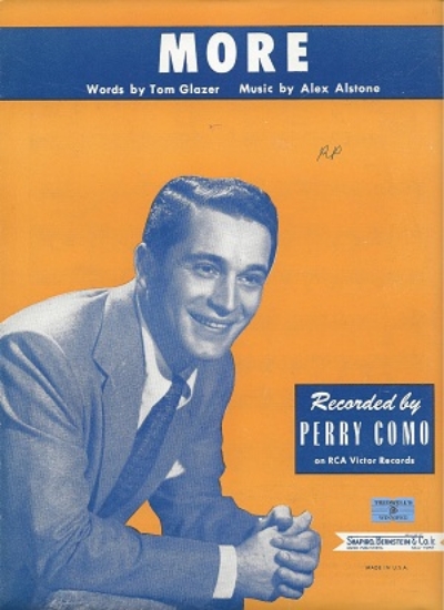 Picture of More, Tom Glazer & Alex Alstone, recorded by Perry Como, sheet music
