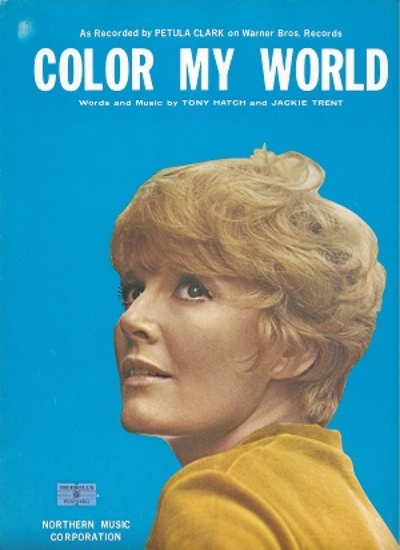 Picture of Color My World, Tony Hatch & Jackie Trent, recorded by Putula Clark, sheet music
