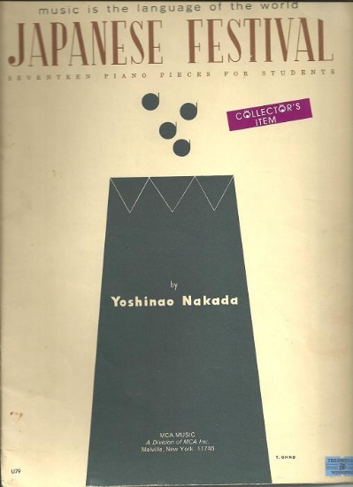 Picture of Japanese Festival, Yoshinao Nakada, piano solo folio