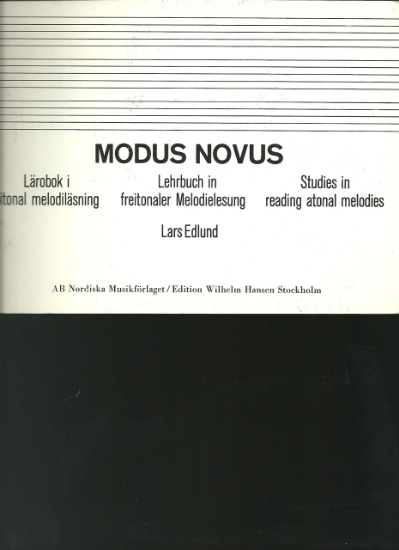 Picture of Modus Novus, Lars Edlund, Studies in Reading Atonal Melodies