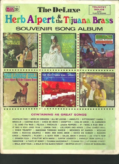 Picture of The Deluxe Herb Alpert & the Tijuana Brass Souvenir Song Album No. 3D, trumpet solo folio folio