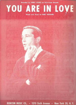 Picture of You Are In Love, Bart Howard, recorded by Perry Como, sheet music