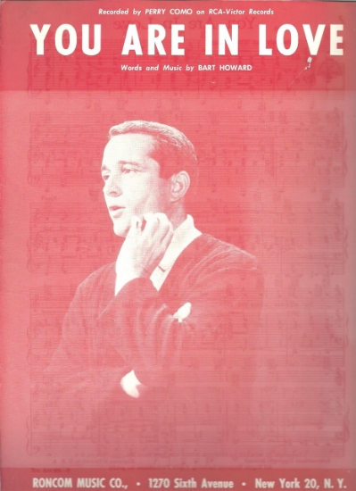 Picture of You Are In Love, Bart Howard, recorded by Perry Como, sheet music