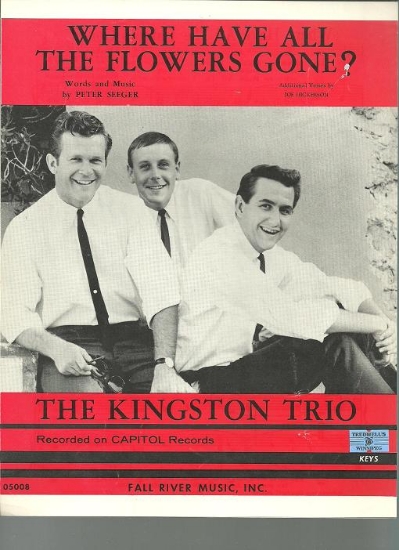 Picture of Where Have All the Flowers Gone, Peter Seeger, recorded by The Kingston Trio, sheet music