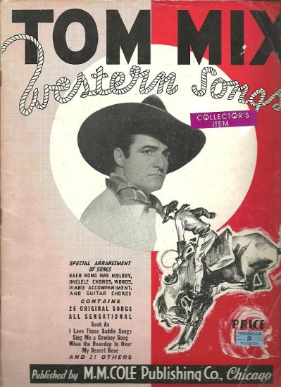 Picture of Tom Mix Western Songs, sheet music songbook