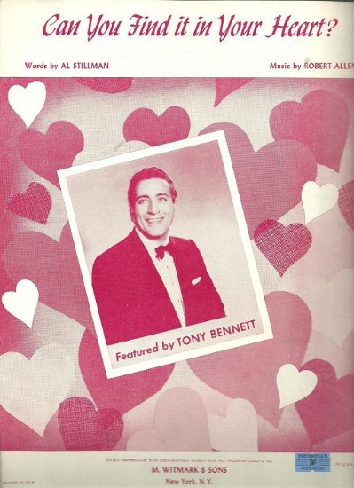 Picture of Can You Find It In Your Heart, Al Stillman & Robert Allen, recorded by Tony Bennett, sheet music