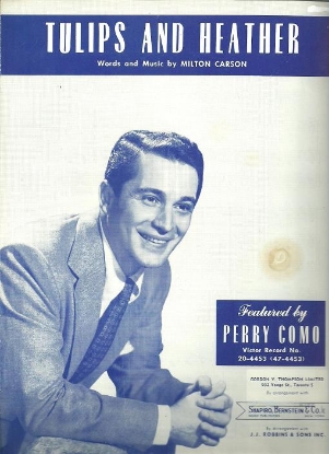 Picture of Tulips and Heather, Milton Carson, recorded by Perry Como, sheet music
