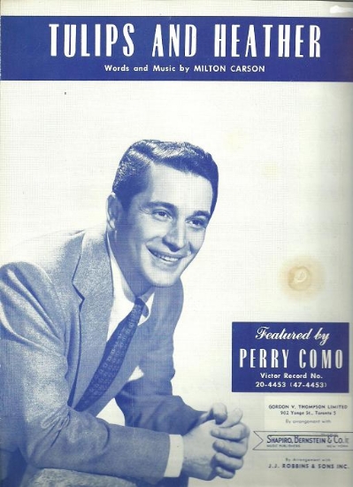 Picture of Tulips and Heather, Milton Carson, recorded by Perry Como, sheet music
