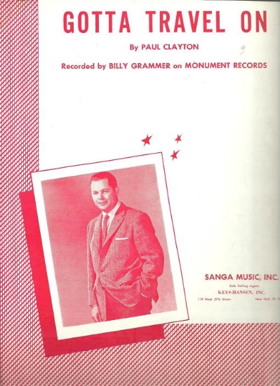 Picture of Gotta Travel On, Paul Clayton, recorded by Billy Grammar, sheet music