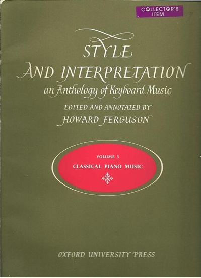 Picture of Style and Interpretation Vol. 3, Classical Piano Music, ed. Howard Ferguson, piano solo songbook