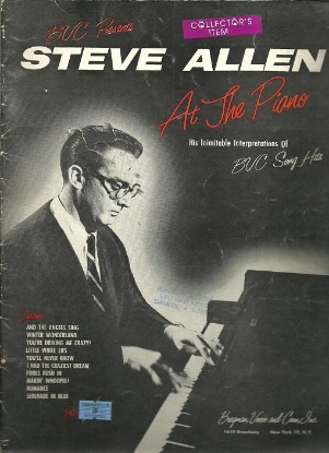 Picture of Steve Allen at the Piano, piano solo, sheet music folio