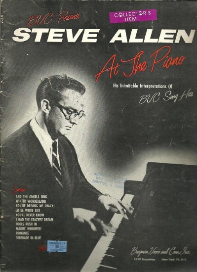 Picture of Steve Allen at the Piano, piano solo, sheet music folio