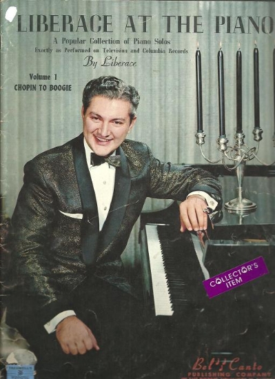 Picture of Liberace at the Piano Vol. 1, piano solo, sheet music folio, coil bound