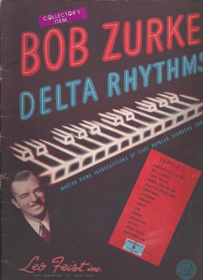 Picture of Bob Zurke, Delta Rhythms, piano solo, sheet music folio