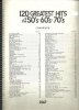 Picture of K-Tel Presents 120 Greatest Hits of the 50's 60's 70's, sheet music songbook