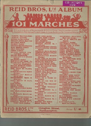 Picture of 101 (European) Marches, Reid Brothers Album, piano solo sheet music folio