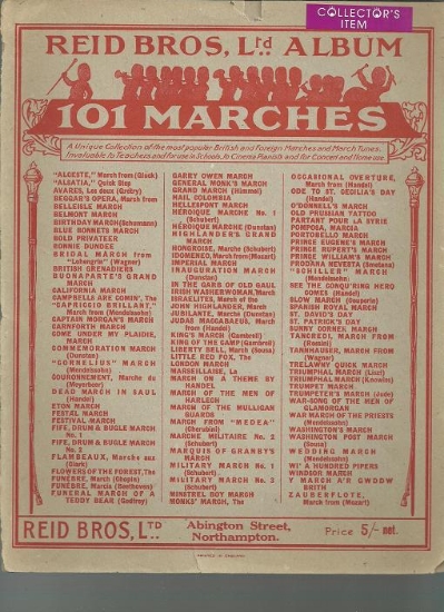 Picture of 101 (European) Marches, Reid Brothers Album, piano solo sheet music folio