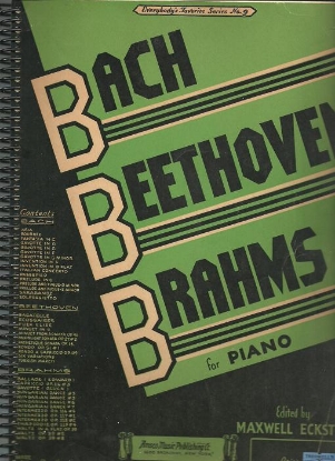 Picture of Everybody's Favorite Series No.  9, Bach Beethoven Brahms, EFS9, piano solo, sheet music folio