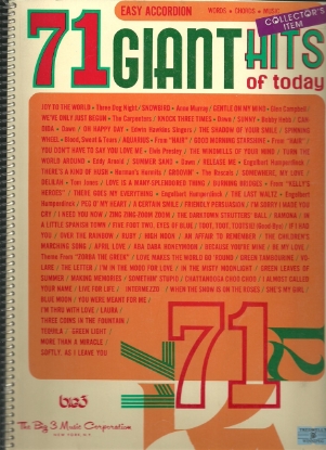 Picture of 71 Giant Hits of Today, easy accordion 