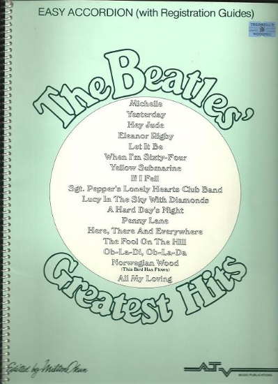 Picture of Beatles Greatest Hits, arr. Orlando DiGirolamo for easy accordion, sheet music songbook