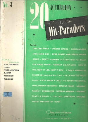 Picture of 20 Accordion All-Time Hit-Paraders No. 3, arr. Bruno Camini, sheet music folio