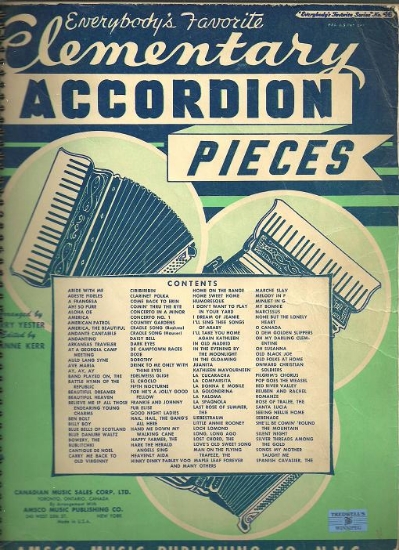 Picture of Everybody's Favorite Series No. 46, Elementary Accordion Pieces, EFS46, sheet music folio