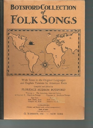 Picture of Botsford Collection of Folk-Songs Vol. 2 Northern Europe, ed. Florence Hudson Botsford, songbook