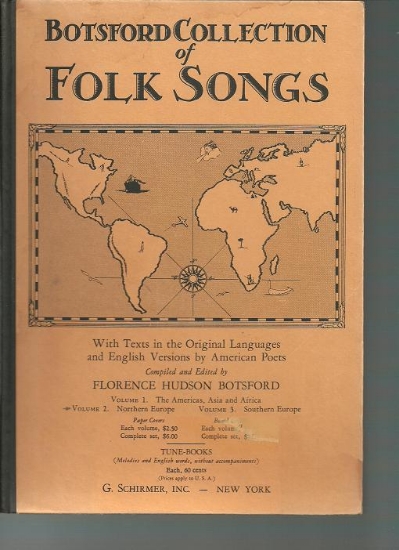 Picture of Botsford Collection of Folk-Songs Vol. 2 Northern Europe, ed. Florence Hudson Botsford, songbook