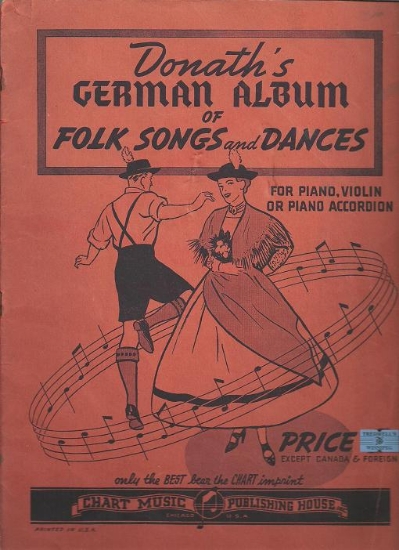 Picture of Donath's German Album of Folk Songs and Dances, accordion sheet music folio