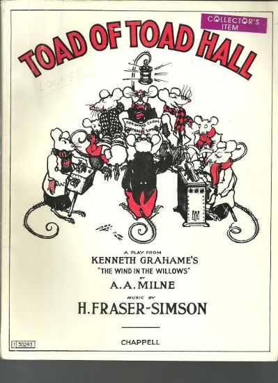 Picture of Toad Of Toad Hall, A. A. Milne & H. Fraser-Simson, complete vocal score, sheet music songbook