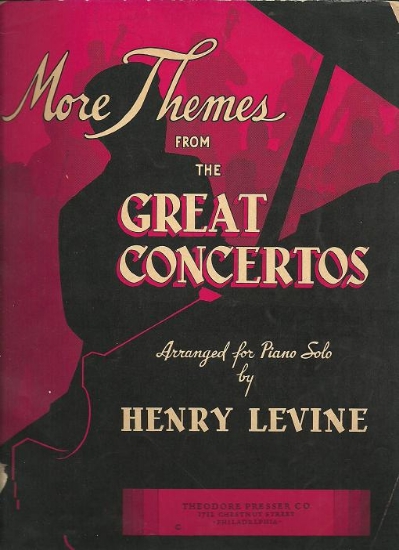 Picture of More Themes from the Great Concertos, Henry Levine, piano solo transcriptions, sheet music folio