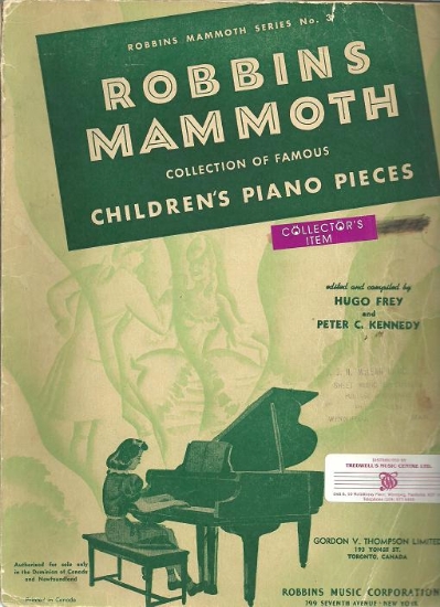 Picture of Robbins Mammoth Series No. 3, Collection of Famous Children's Piano Pieces, piano solo, sheet music folio
