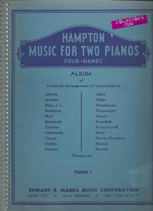 Picture of Hampton Music for Two Pianos Four Hands, ed. Sterling Hampton, piano duo, sheet music folio