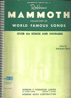 Picture of Robbins Mammoth Series No. 2, World Famous Songs, ed. Hugo Frey, songbook