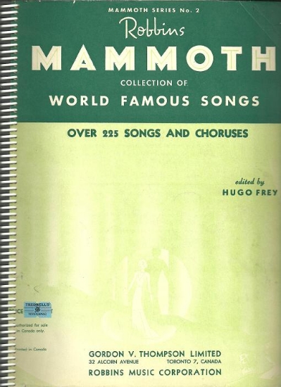 Picture of Robbins Mammoth Series No. 2, World Famous Songs, ed. Hugo Frey, songbook
