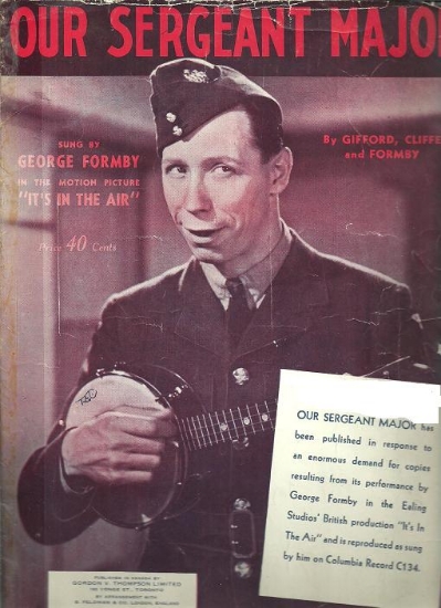 Picture of Our Sergeant (Sargeant) Major, from movie "It's in the Air", Gifford/ Cliffe/ Formby, recorded by George Formby, sheet music