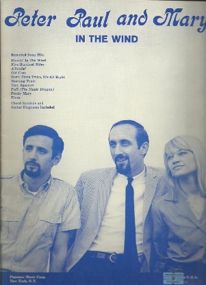 Picture of Peter Paul and Mary, In the Wind, piano/ vocal/ guitar, sheet music songbook