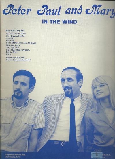 Picture of Peter Paul and Mary, In the Wind, piano/ vocal/ guitar, sheet music songbook
