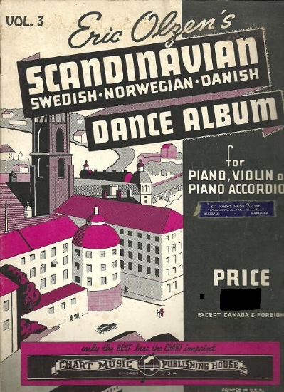 Picture of Eric Olzen's Scandinavian Dance Album Vol. 3, Swedish, Norwegian, Danish, accordion solo, sheet music folio