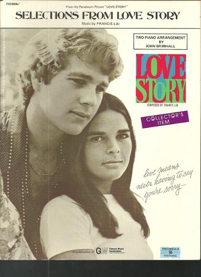 Picture of Selections from Love Story, Francis Lai, arr. John Brimhall for piano duo, two pianos four hands, sheet music folio