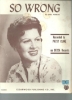 Picture of So Wrong, Carl Perkins, recorded by Patsy Cline, sheet music