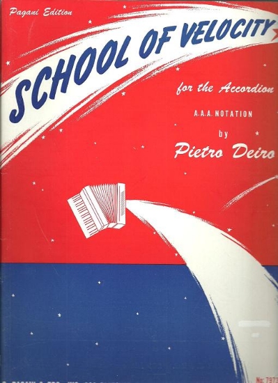 Picture of School of Velocity, Pietro Deiro, accordion solo, sheet music folio