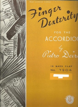 Picture of Finger Dexterity, Pietro Deiro, accordion solo, sheet music folio