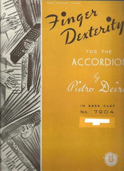 Picture of Finger Dexterity, Pietro Deiro, accordion solo, sheet music folio