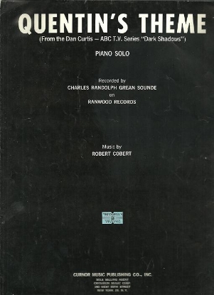 Picture of Quentin's Theme, from the ABC TV series "Dark Shadows", Robert Cobert, piano solo sheet music