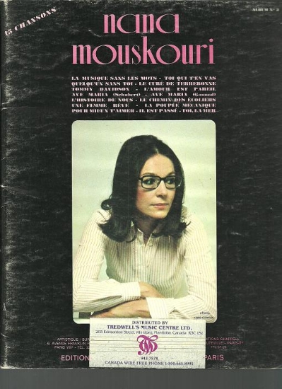 Picture of Nana Mouskouri Album No. 3, 15 chansons, French language edition, sheet music songbook