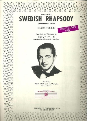 Picture of Swedish Rhapsody (Midsummer Vigil), Hugo Alfven, transcribed by Percy Faith for piano solo, sheet music