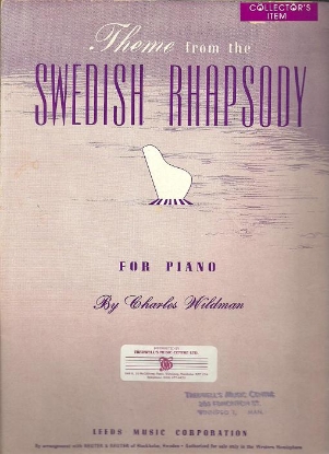 Picture of Theme from The Swedish Rhapsody, Charles Wildman, transcribed by Billy Mayerl for piano solo, sheet music